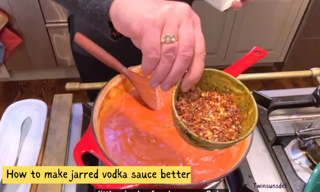 How to make jarred vodka sauce better