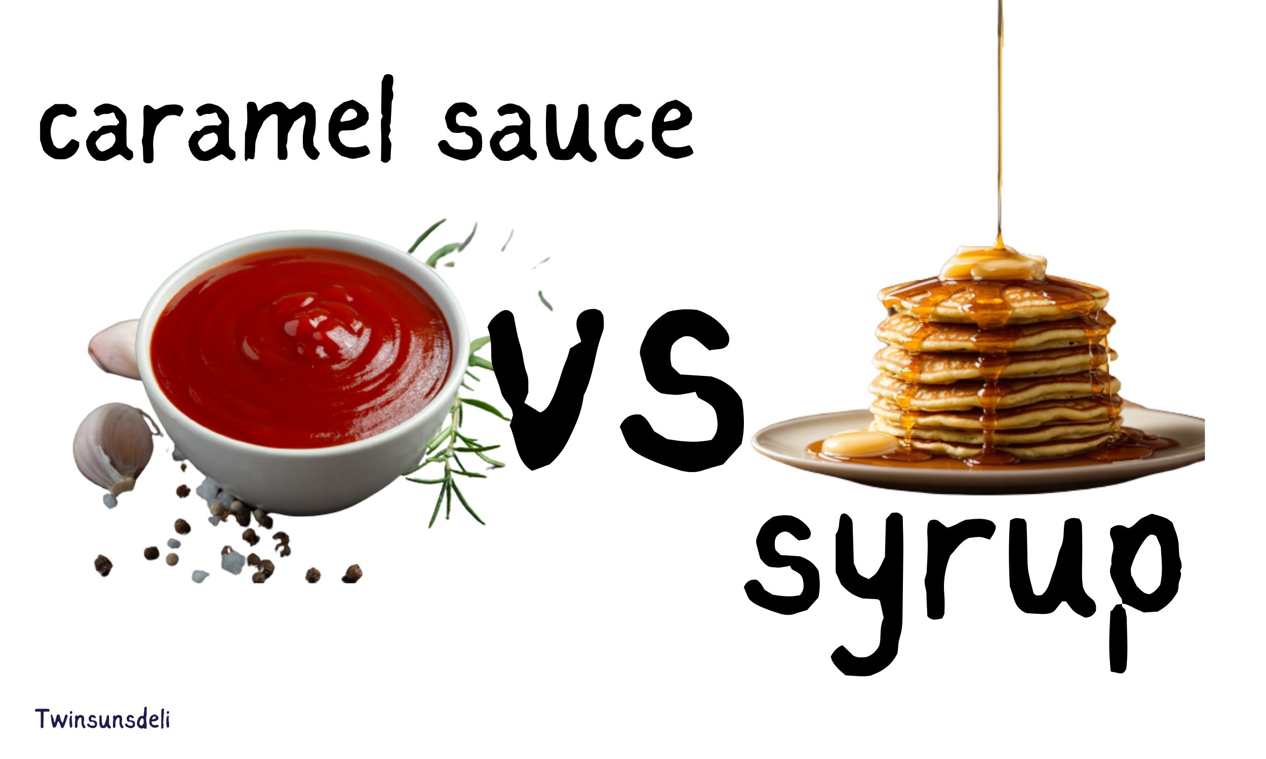 Caramel sauce vs syrup